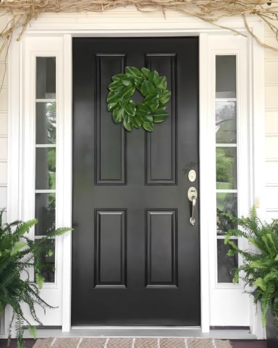 Briful 16in Artificial Magnolia Wreath for Front Door