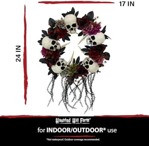 Haunted Hill Farm 24-Inch Halloween Wreath