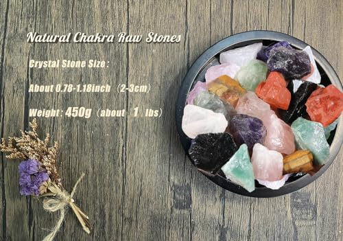 DUQGUHO 8 Pcs Natural Rough Crystal Stones for Tumbling and Decoration