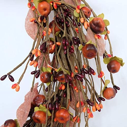 Idyllic Mini Pumpkin Wreath for Front Door 12 Inch Decor