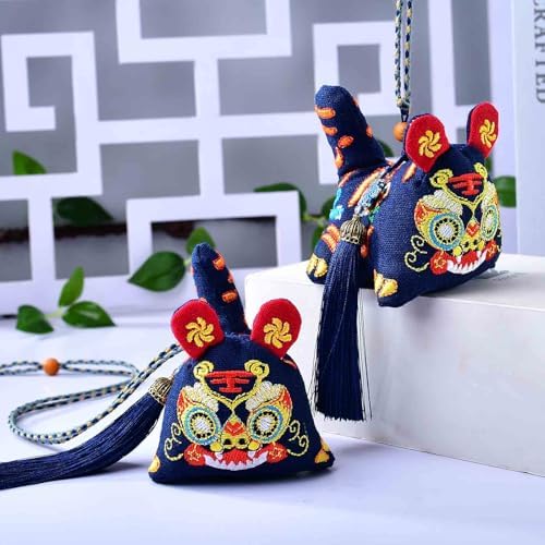 Traditional Moxa Tiger Sachet Pendant Car Decor and Home Fragrance Accessory