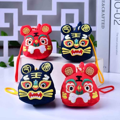 Handcrafted Mugwort Tiger Perfume Bag Car Air Freshener with Pendant