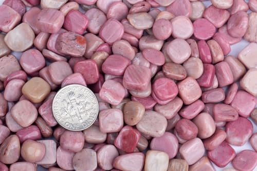 ZenQ 1 Lb Rhodonite Tumbled Stones for Epoxy Resin and Decor