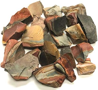 Natural Rough Desert Jasper Stones with Velvet Bag - 1 Pound
