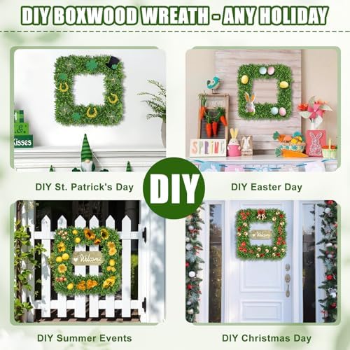 Artgar 20 Inch Boxwood Wreath for Front Door Decor