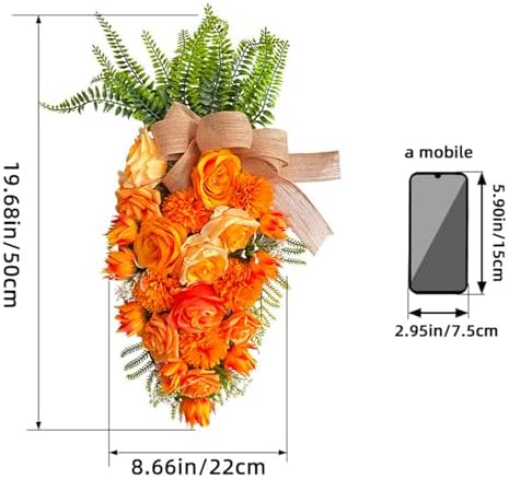 196inch Easter Carrot Wreath Artificial Decor