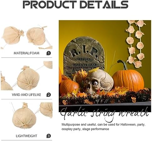 Artificial Garlic String Wreath Decor