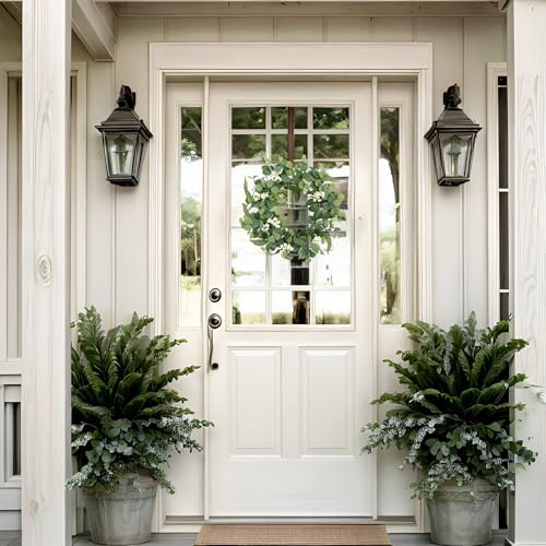 18 Inch Eucalyptus Wreath for Front Door Decor