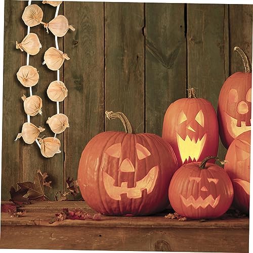 Cabilock Simulated Garlic String Wreath for Halloween Cosplay Stage Decorations