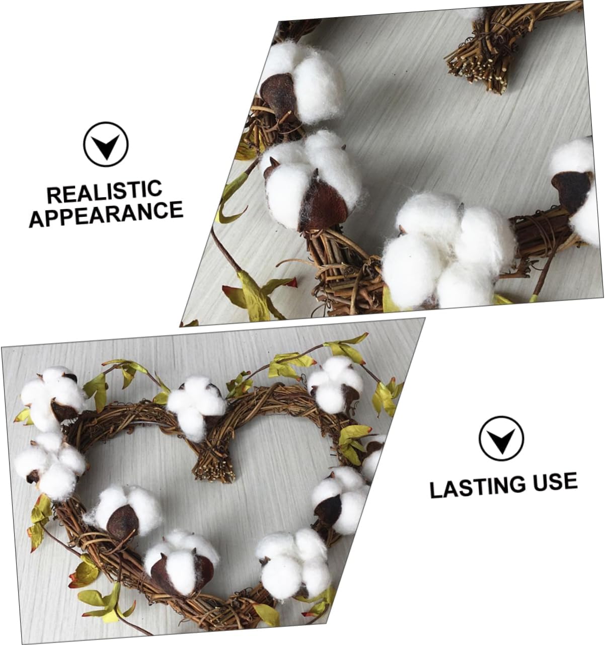 PRETYZOOM Heart-Shaped Cotton Garland for Home Decor