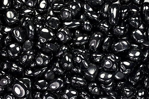 Fantasia Tumbled Black Jet Stones 1 lb - Small 075-125