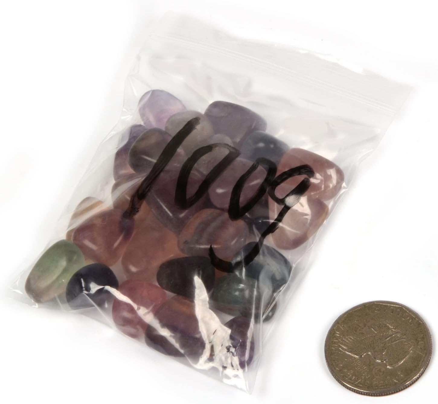 Justinstones 100 Grams Rainbow Fluorite Tumbled Stones Collection