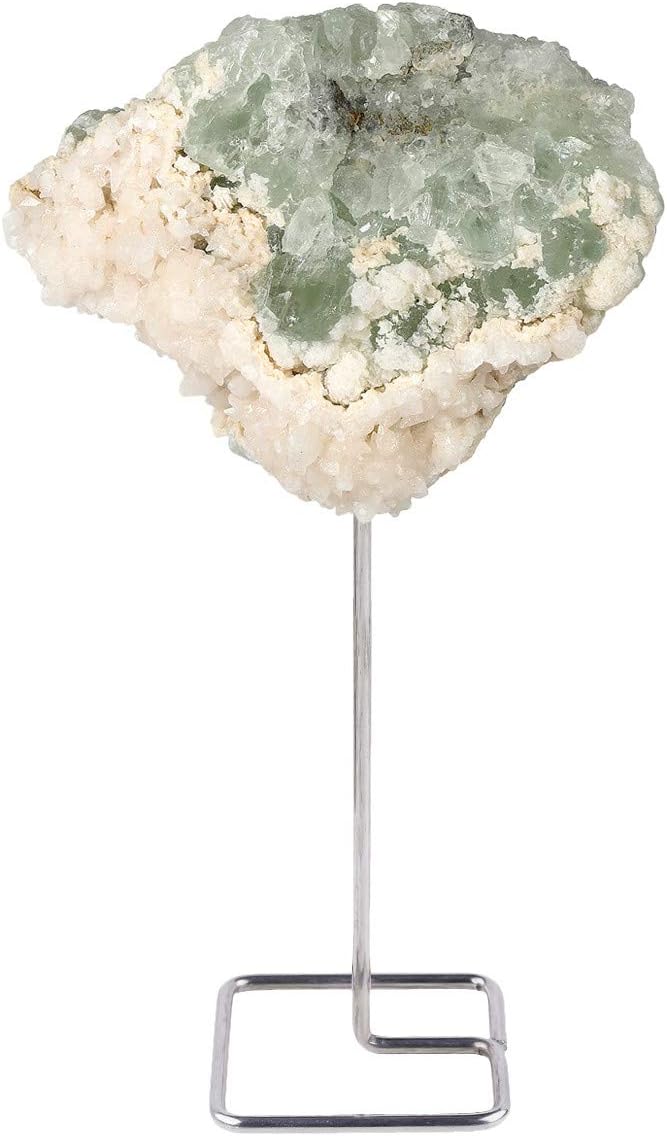 Rockcloud Green Fluorite Stone Figurine with Stand