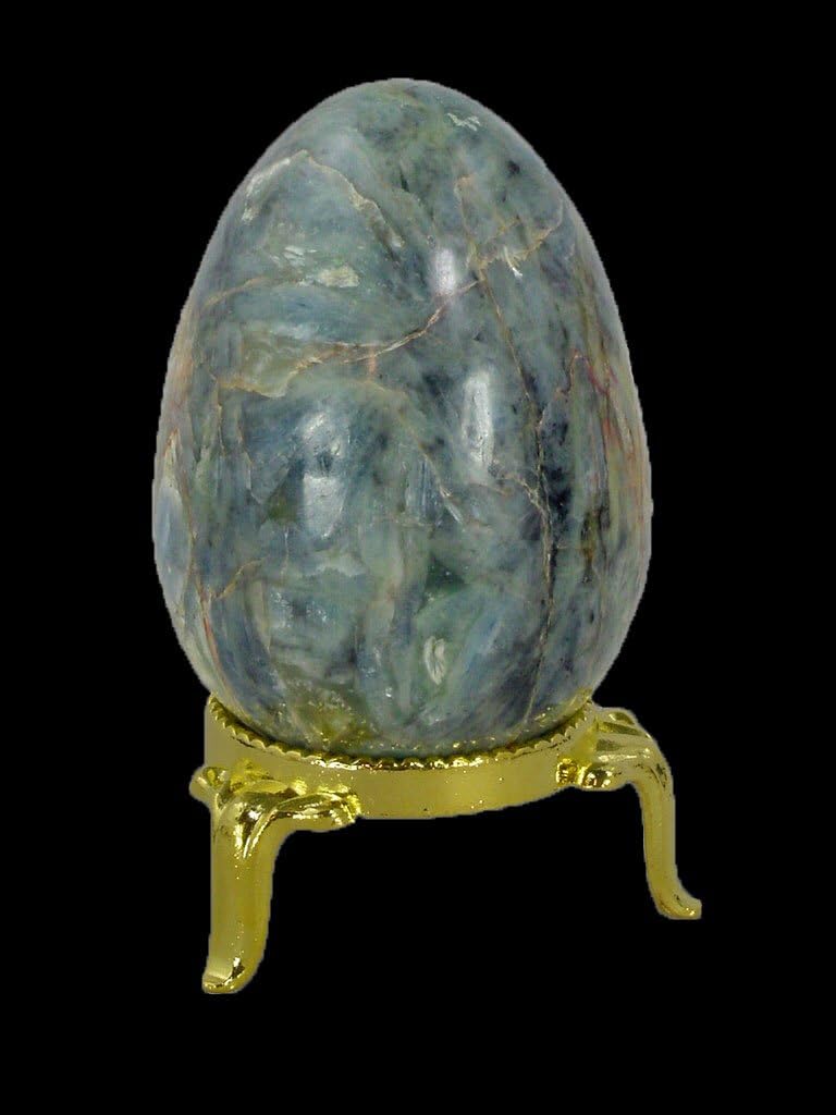 Kyanite Healing Egg with Stand Reiki Activated