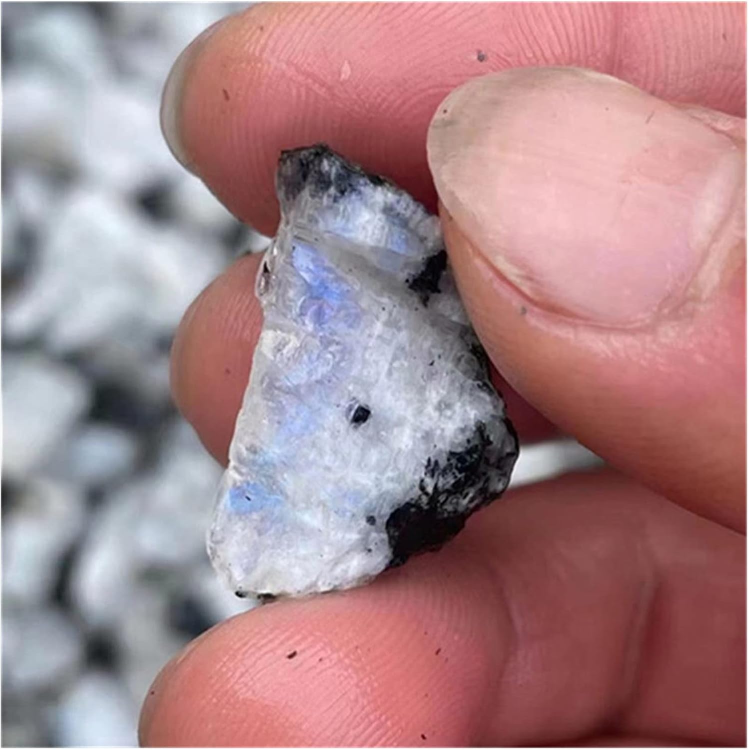 FIDEMM Natural Rainbow Moonstone 100g Healing Crystal