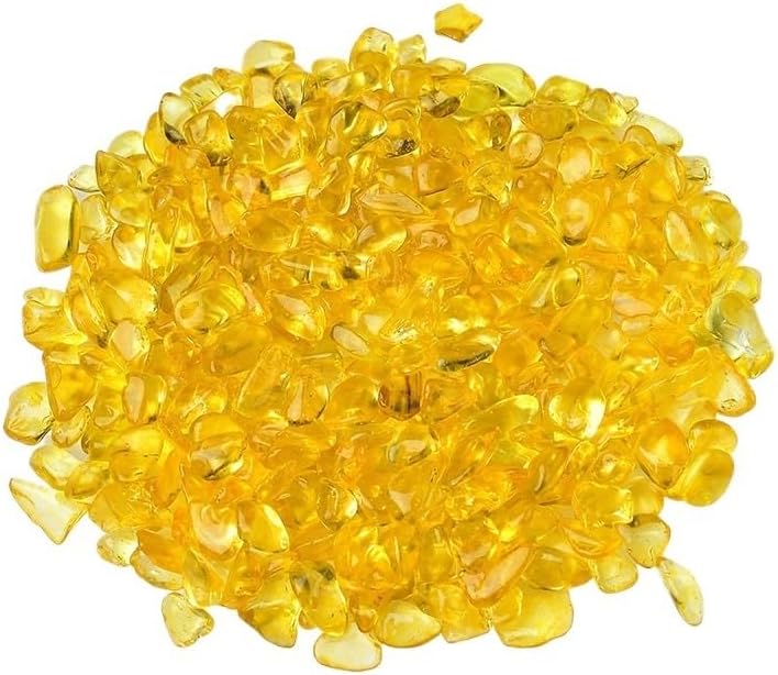 NASTYA Natural Yellow Crystal Gravel Tumbling Stones 9-12mm