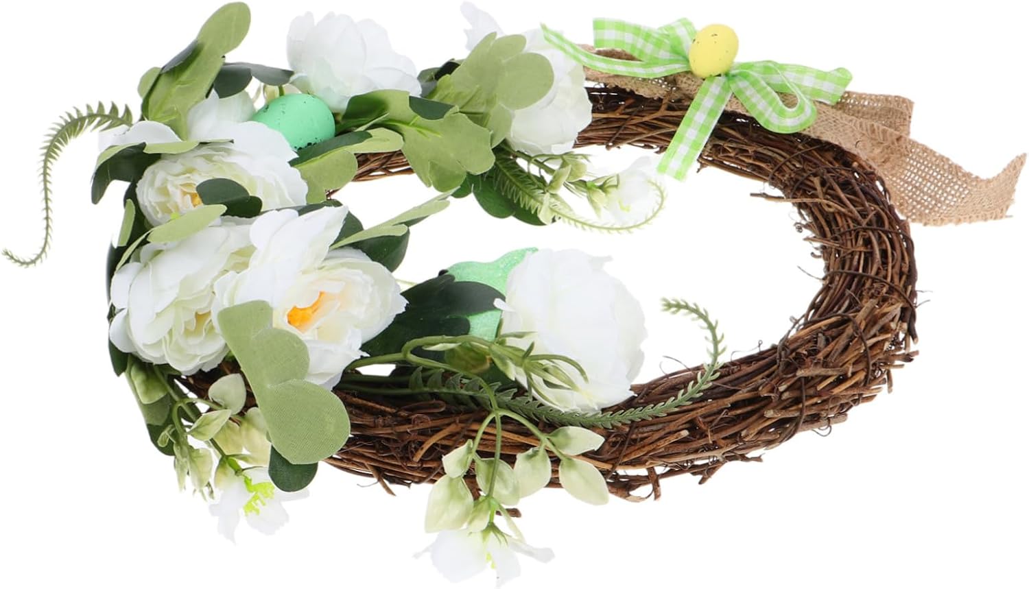 Pastel Egg and Flower Artificial Spring Wreath