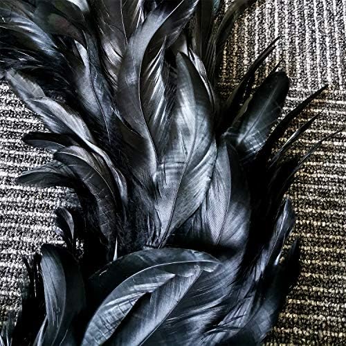 MOVINPE Black Feather Wreath - 15 Inch Halloween Decor Prop
