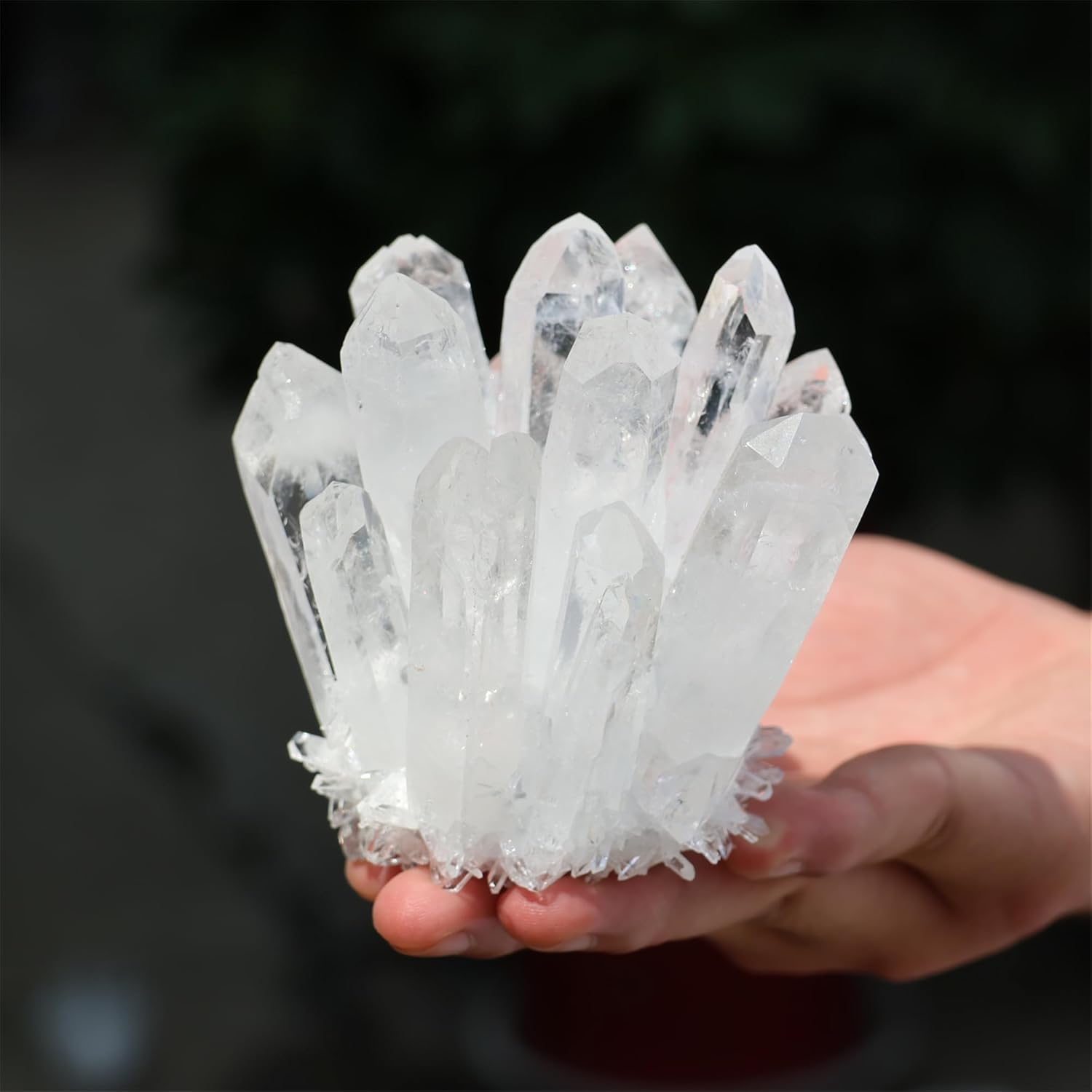 Unique Natural Clear Quartz Crystal Cluster Home Decor Specimen 300400g