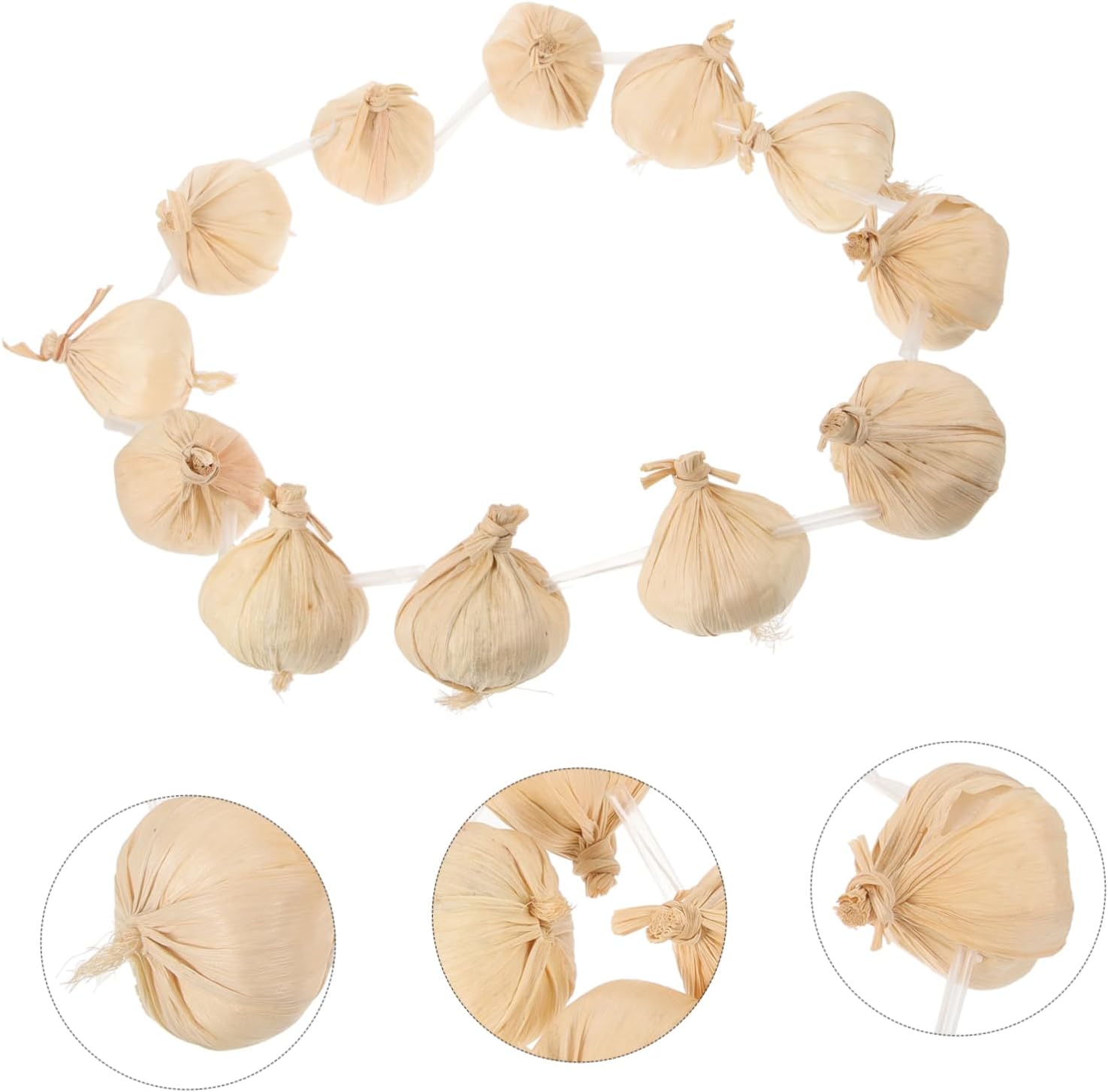 Cabilock Simulated Garlic String Wreath for Halloween Cosplay Stage Decorations