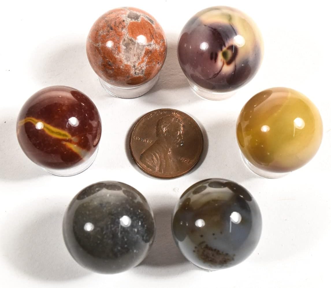 HQRP 20mm Mookaite Jasper Sphere Multicolor Natural Gemstone Collectible Ball
