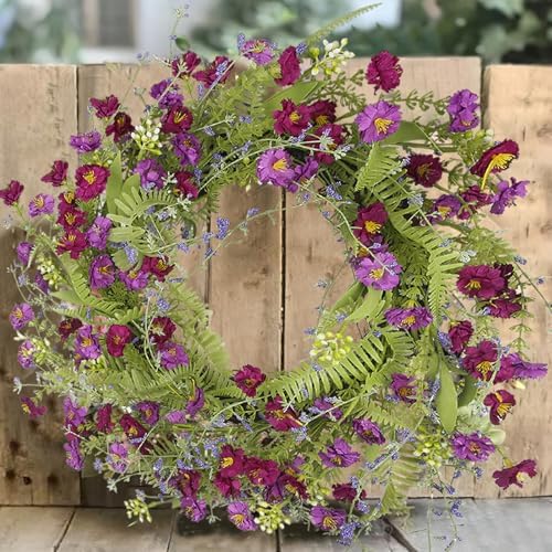 CISDUEO 20 Inch Spring Wreath for Front Door