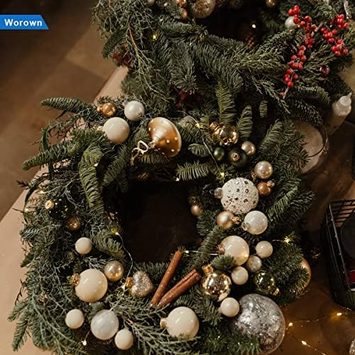 Worown 6 Pcs 10 Inch Natural Grapevine Wreaths for DIY Crafts