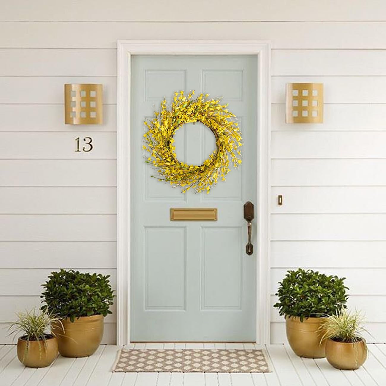 Bibelot 18 Inch Artificial Forsythia Flower Wreath
