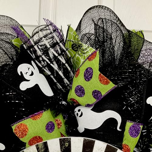 Never Trust The Living Halloween Deco Mesh Wreath 24 28 Inch