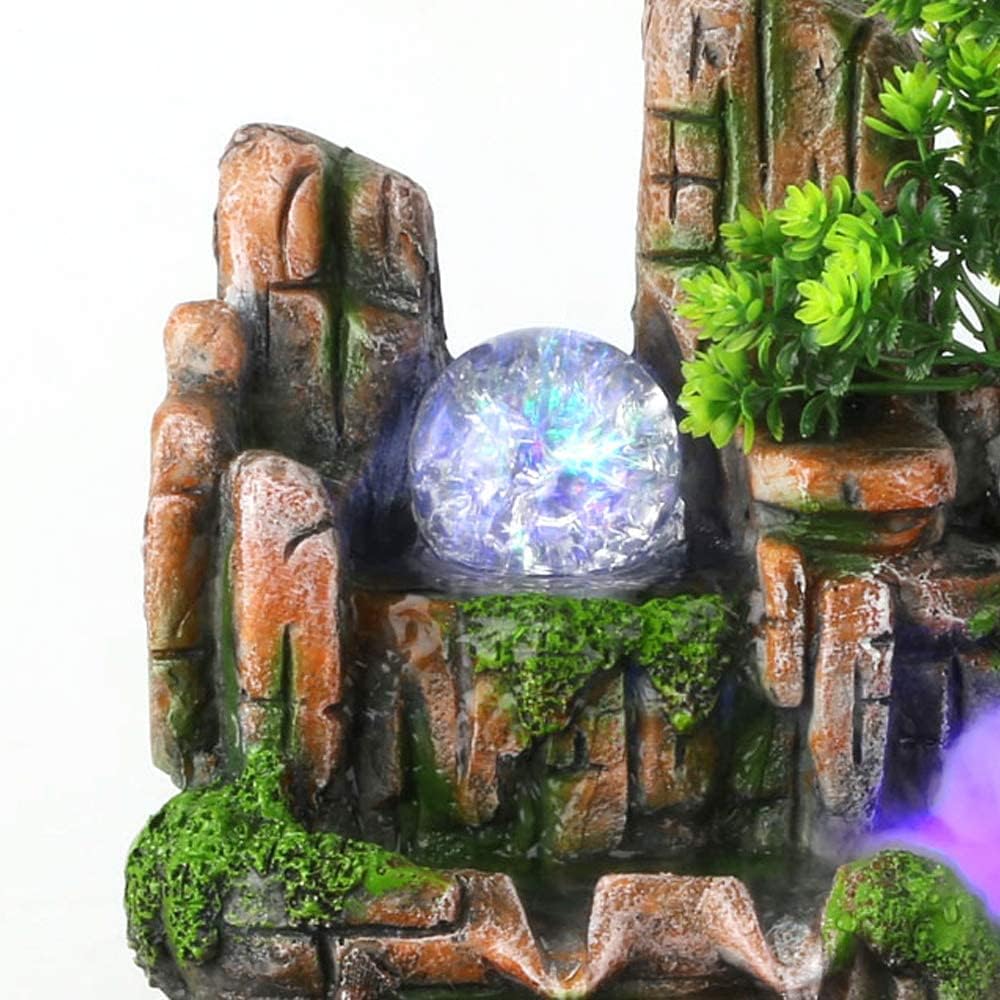 AngelcityCC Fountain Waterfall Indoor Zen Meditation LED Lamp