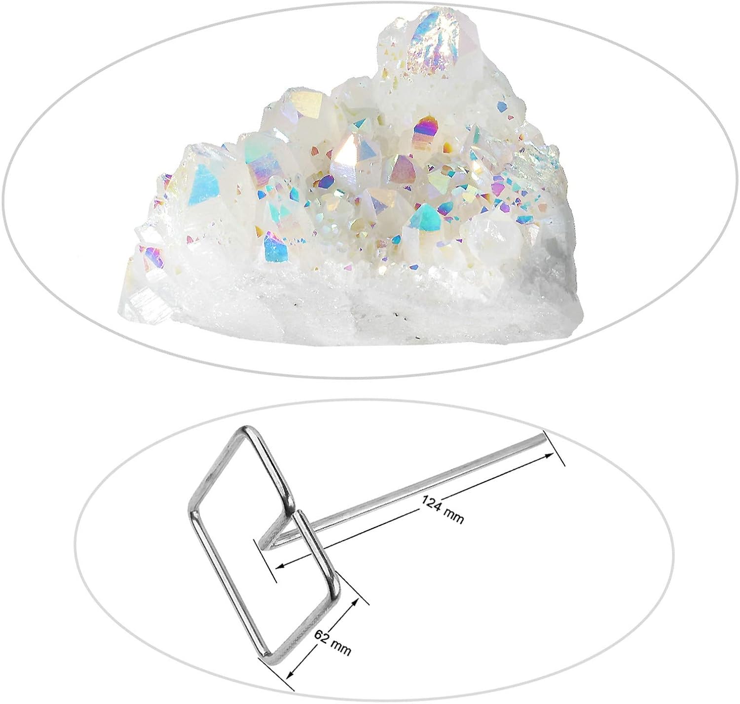 Amogeeli Angel Aura Quartz Decor with Metal Stand