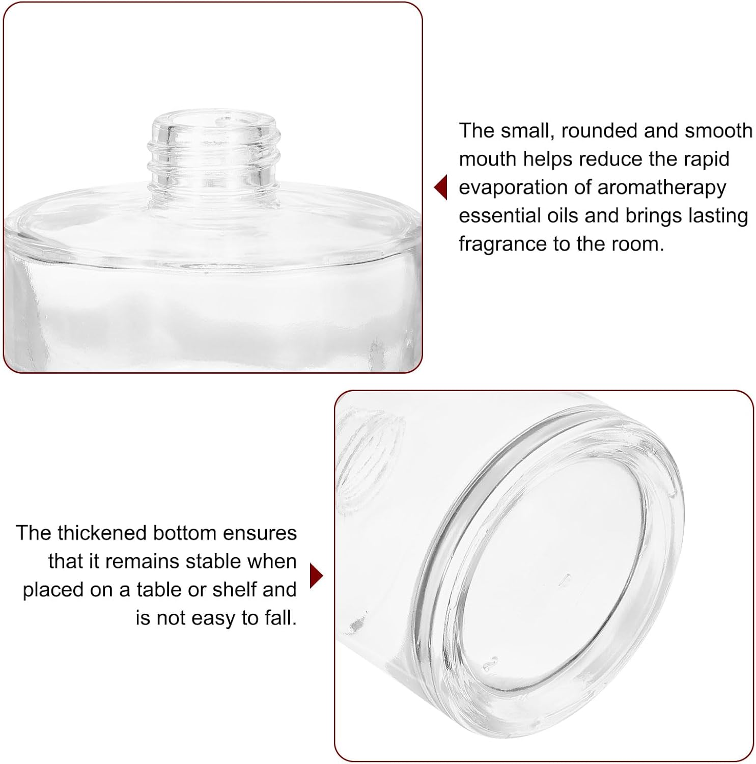 HARFINGTON 200ml Empty Glass Diffuser Bottle