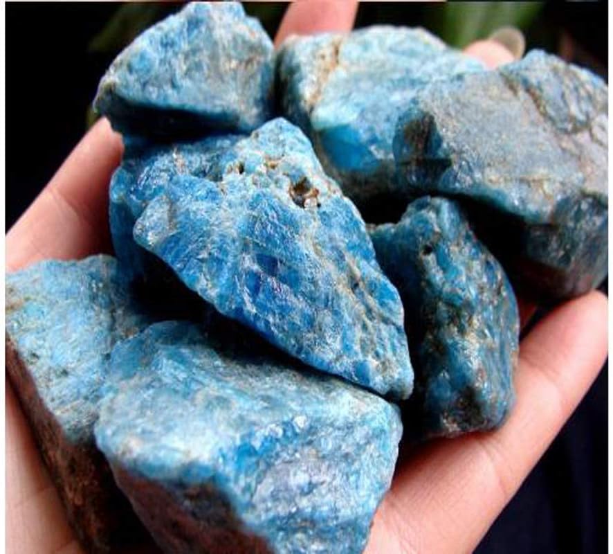 Blue Apatite Healing Crystal Rough Stones for Tumbling and Wire Wrapping
