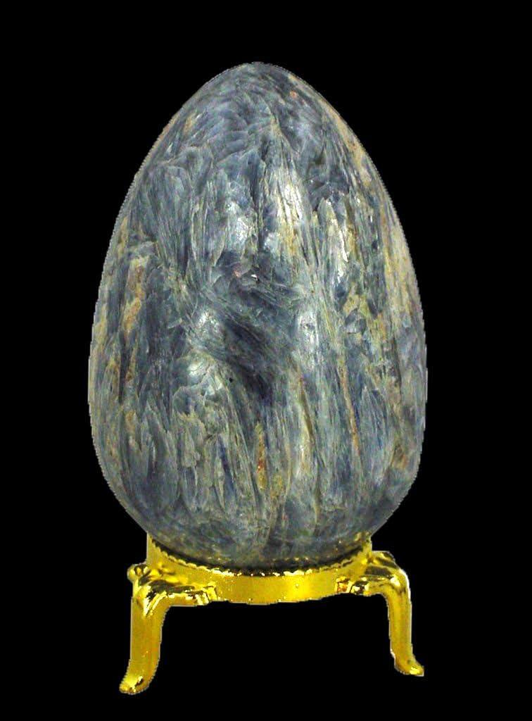 BUTW Kyanite Healing Egg with Stand Reiki Activated