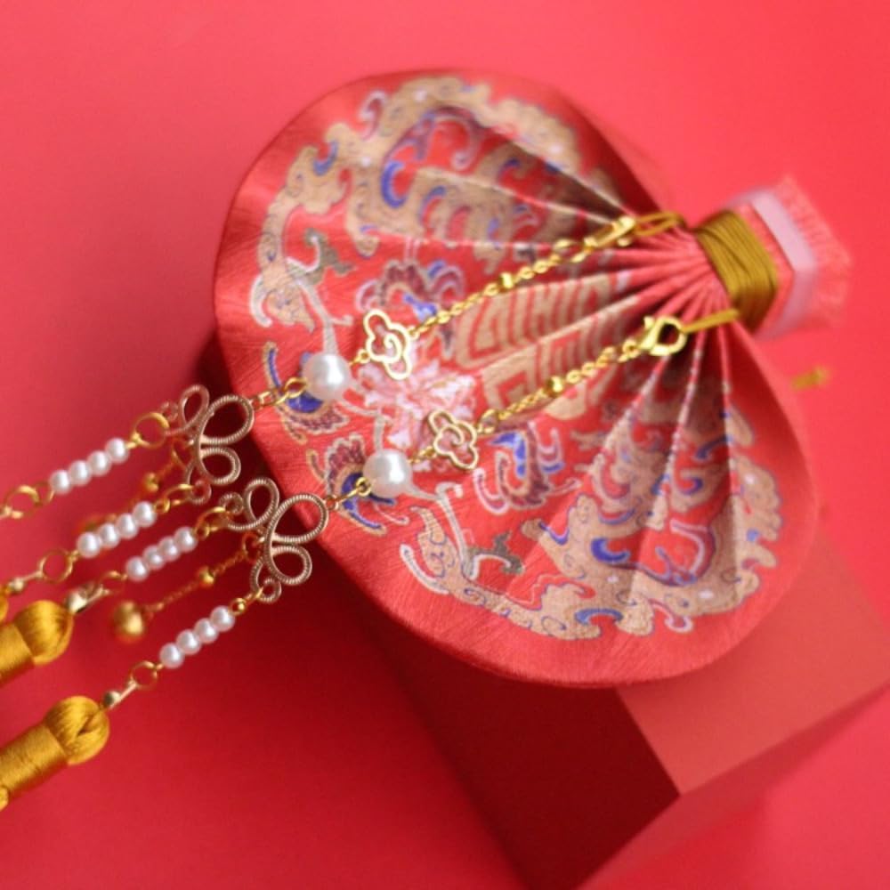 Red Dragon and Phoenix Handmade Fragrant Bag for Hanfu Accessories