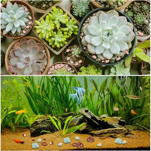 PATIKIL Crystal Tumbled Chips Stones 2 Sets Multicolor for Aquarium and Decor