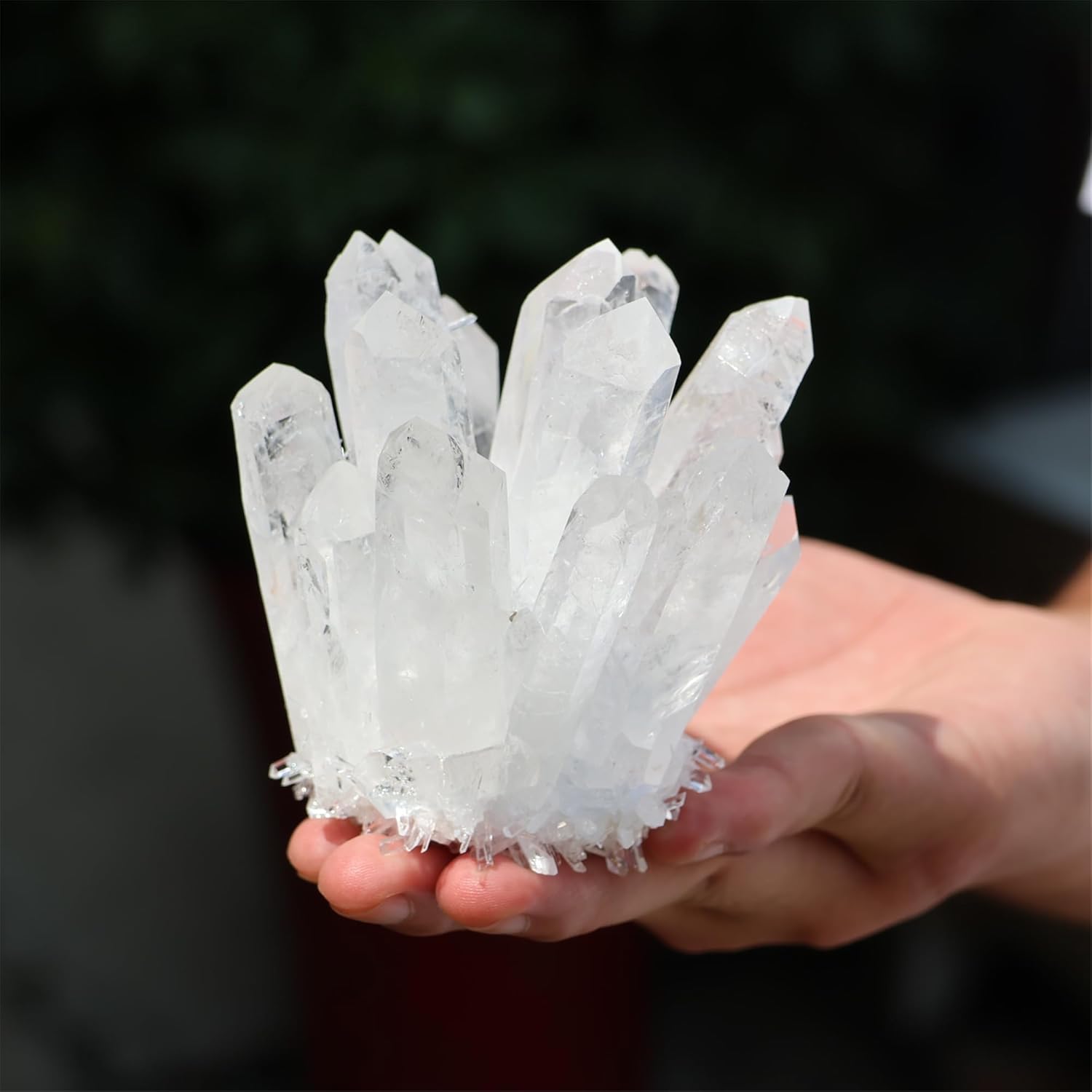 Unique Natural Clear Quartz Crystal Cluster Home Decor Specimen 300400g