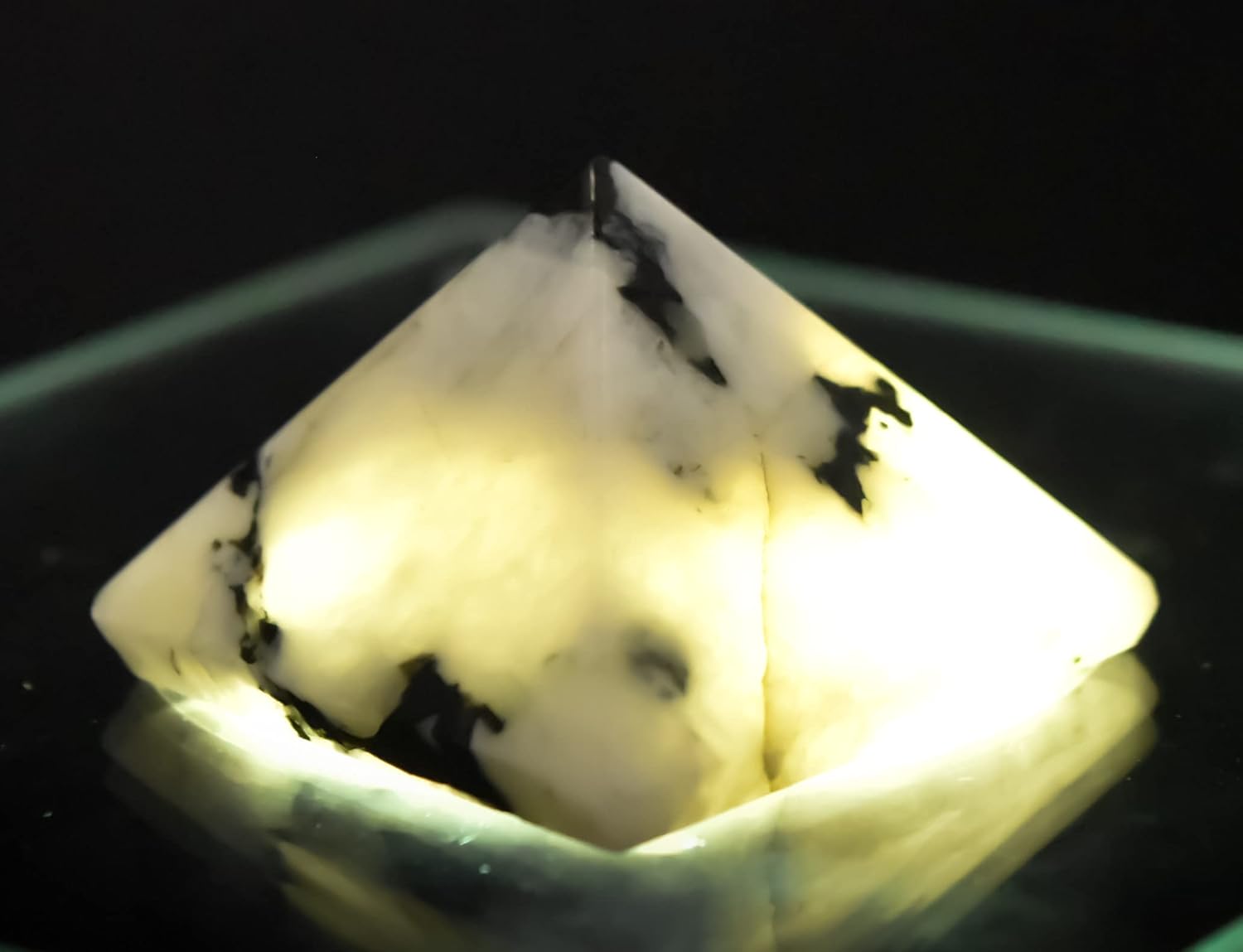 HQRP Rainbow Moonstone Pyramid Natural Decor Specimen
