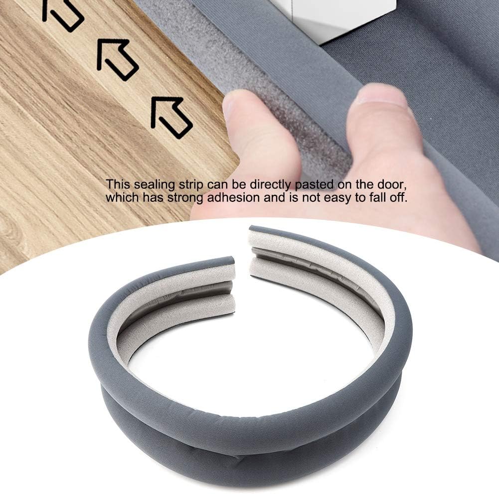 Teuopioe Adjustable Door Draft Stopper Gray