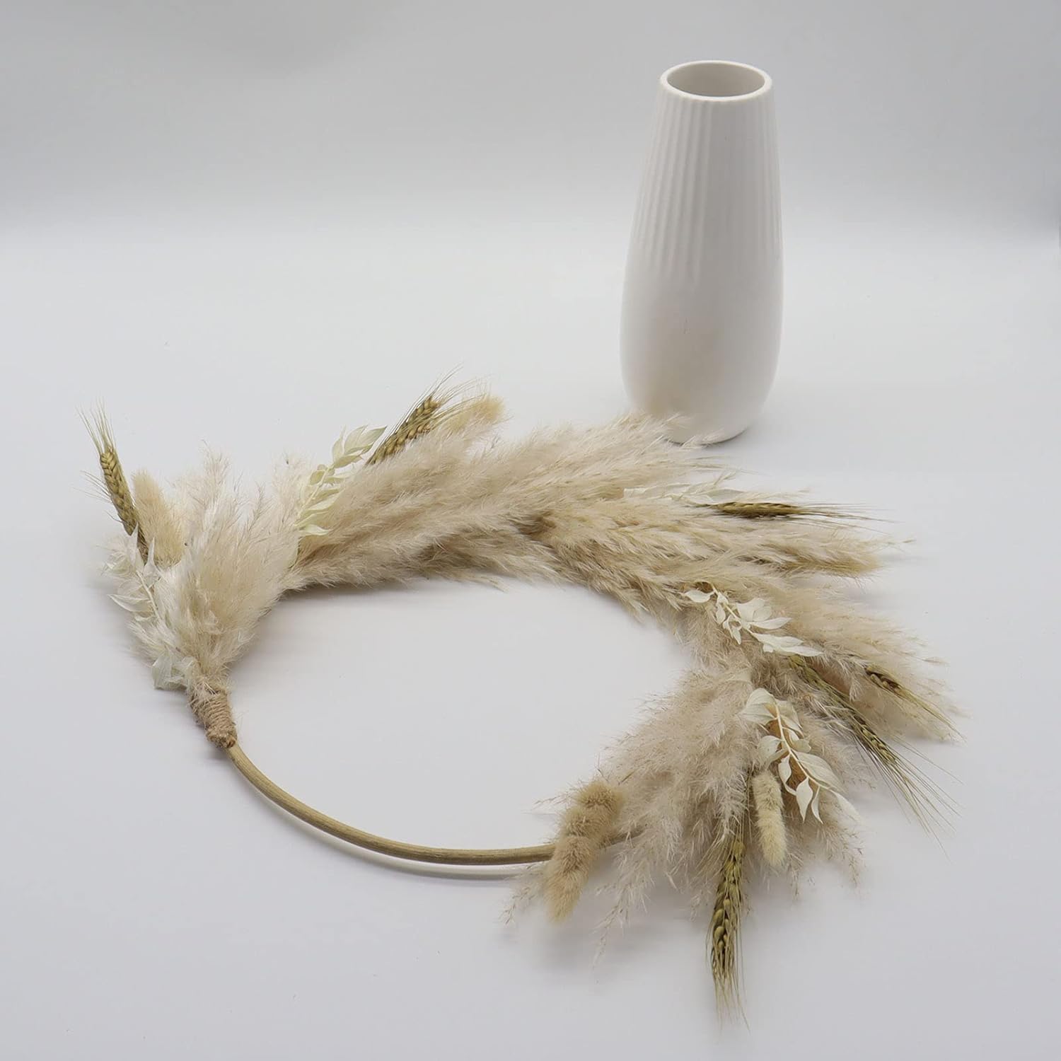Real Dried Flower Wreath for Front Door Decorations