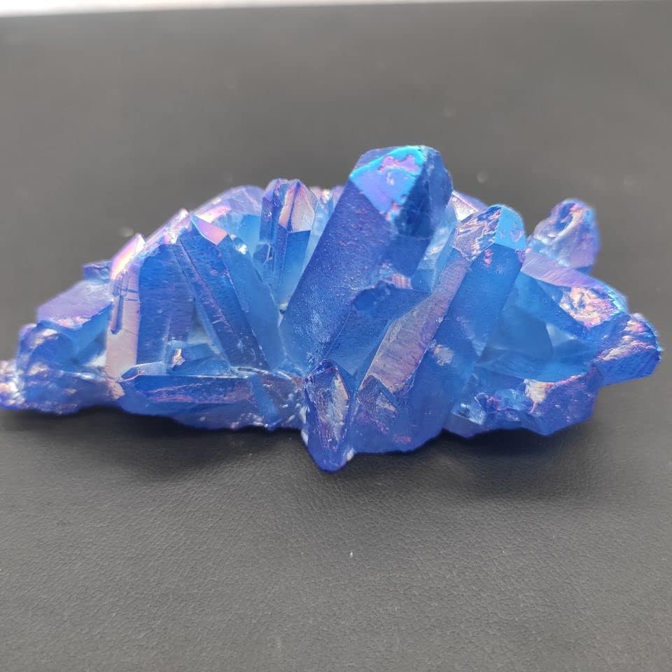 1pc Crystal Cluster Specimen Blue Angel Aura Flower Healing Gemstone