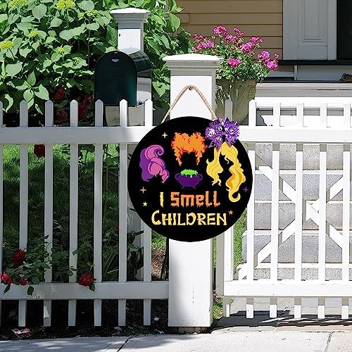 Hocus Pocus Halloween Wreath Door Sign with Bow