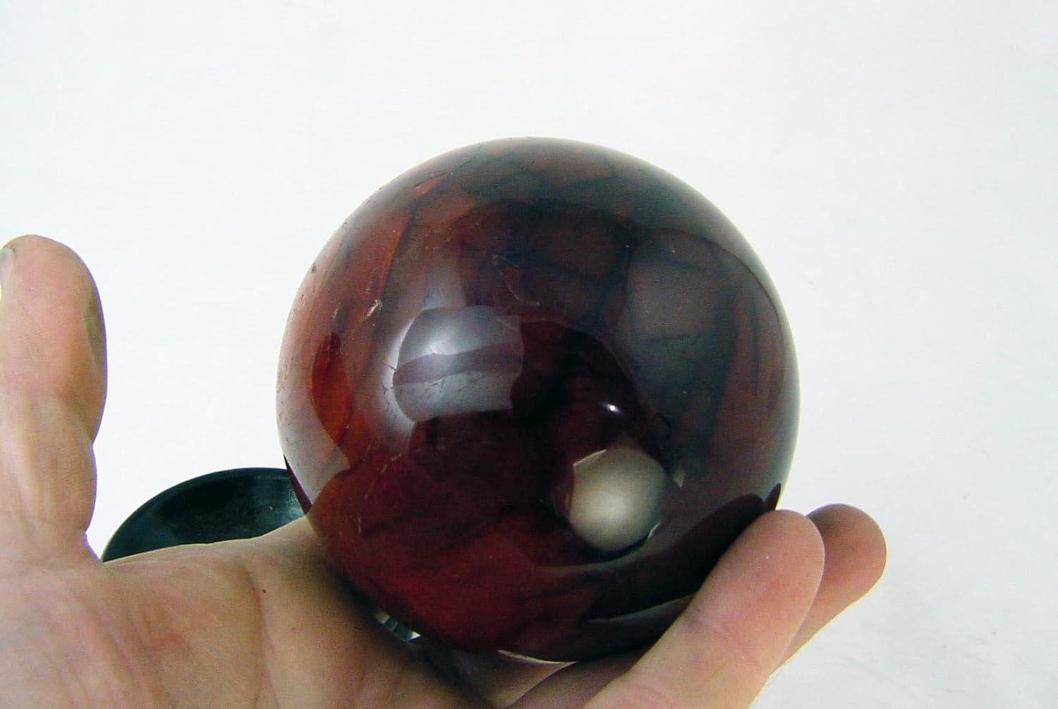 Carnelian Agate Sphere 83mm with Stand