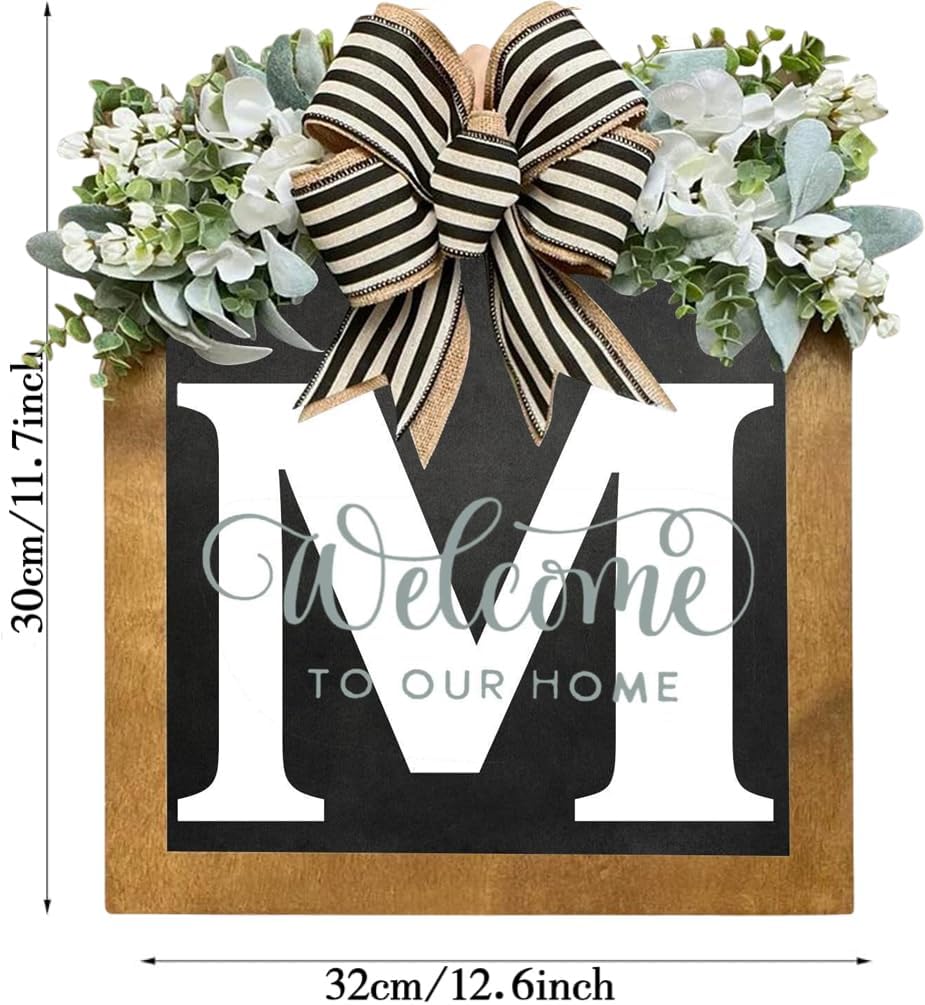 Last Name Year Round Front Door Wreath
