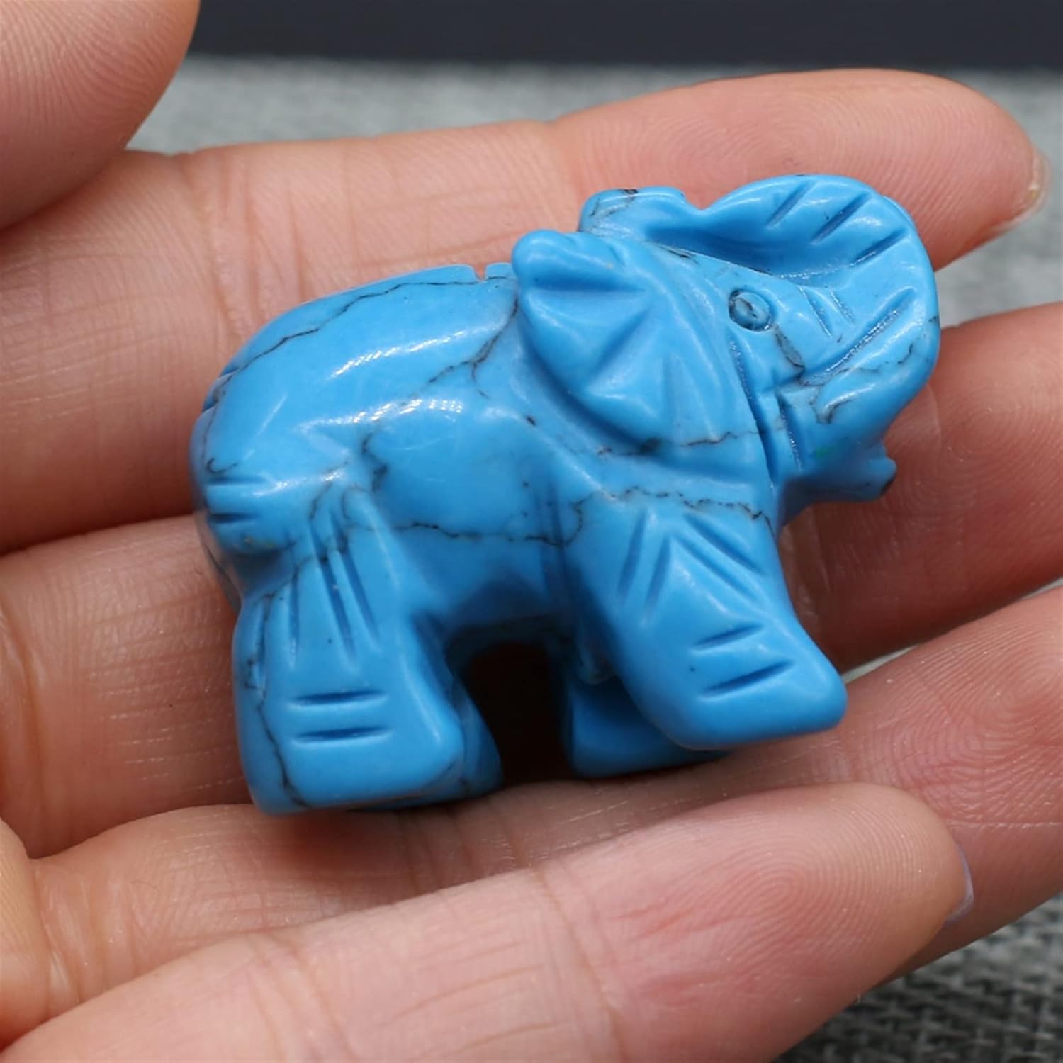 Blue Turquoise Elephant Statue Home Decoration