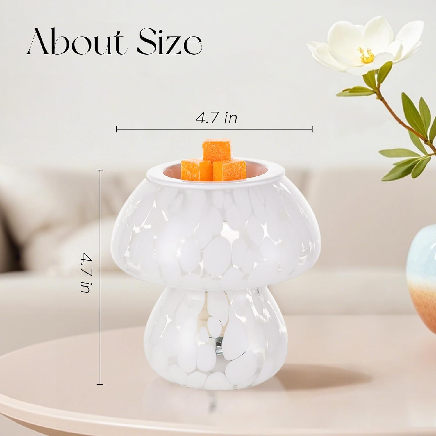 Candeldo Mushroom Wax Melter Warmer with Light