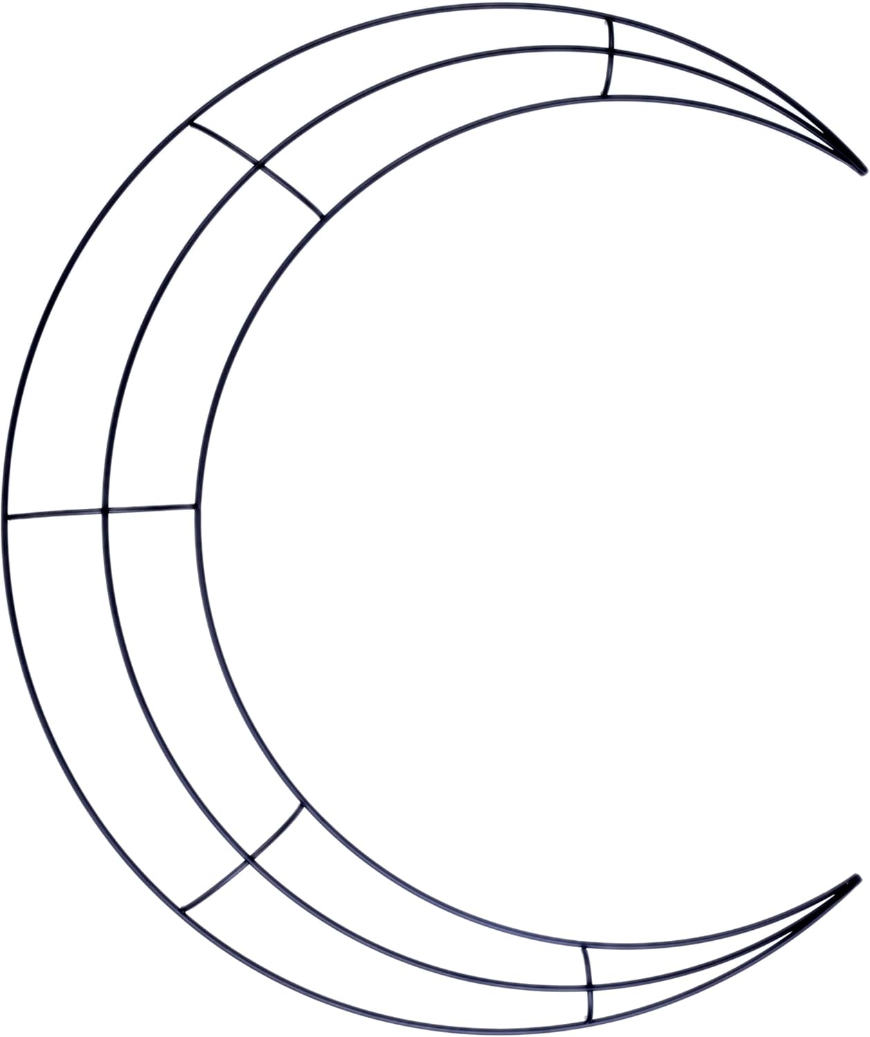 16 Inch Black Moon Wreath Form - Halloween Decor