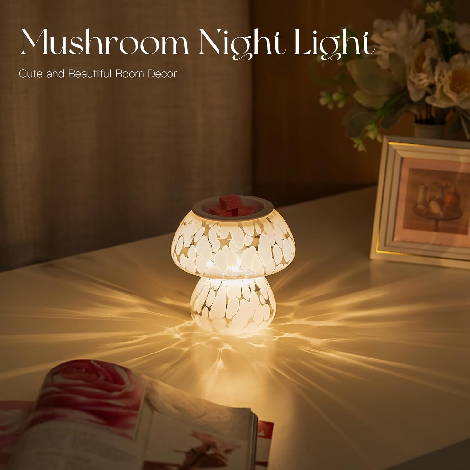 Candeldo Mushroom Wax Melter Warmer with Light
