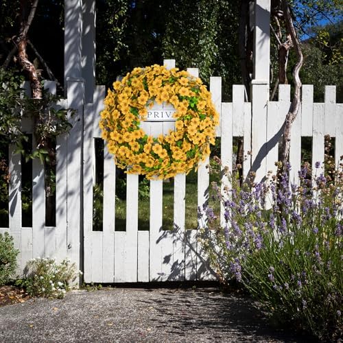 20 Inch Artificial Spring Summer Wreath for Front Door