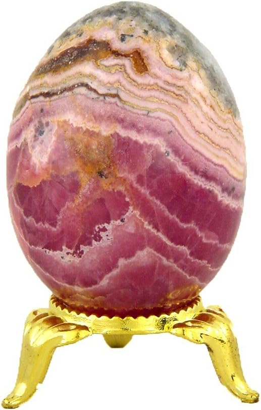 Rhodochrosite Healing Egg Reiki Activated with Stand